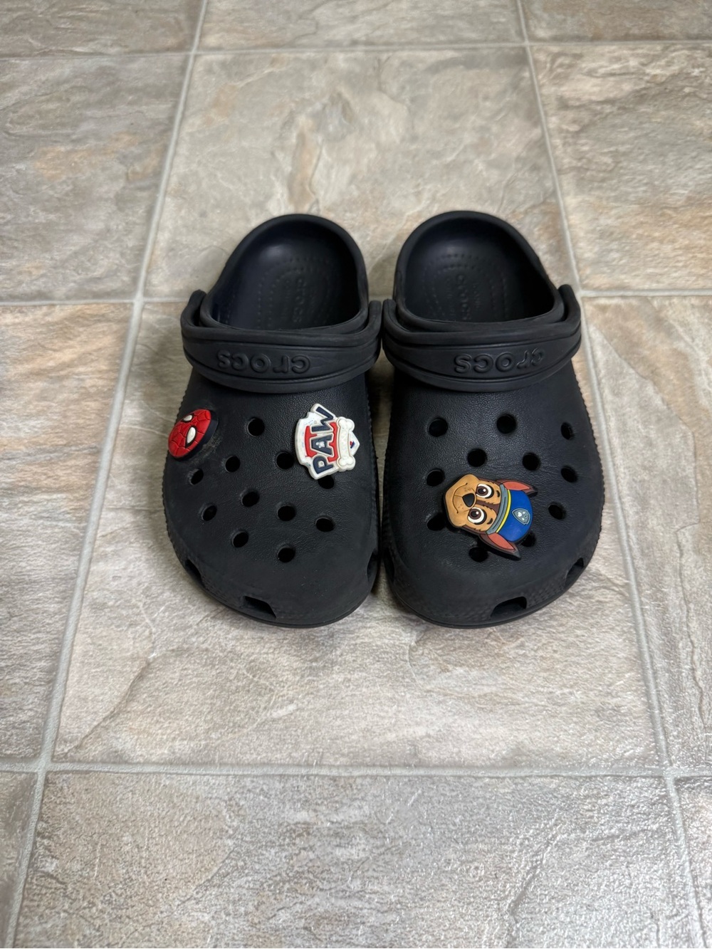 Iconic Comfort Crocs Black TD Boys Shoe Size 12c Black Slip On Preowned